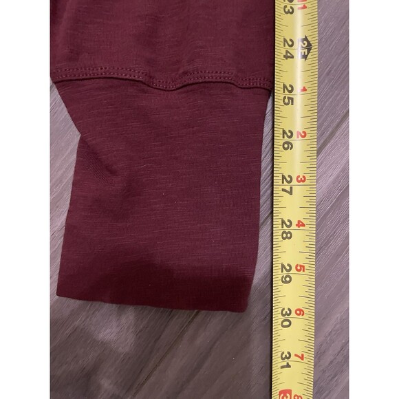 Frye and Co Shirt Womens Size 3X Maroon Cotton Long Sleeve Thumb Hole - Picture 7 of 9